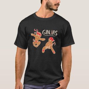 Ginjas Funny Gingerbread Ninja Pun Christmas Pajam T-Shirt