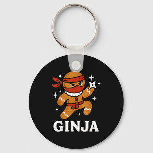 Ginjas Gingerbread Ninja Funny Christmas Cookie Bo Key Ring