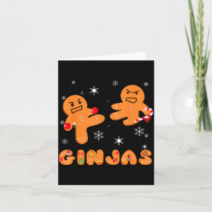 Ginjas Gingerbread Ninjas Funny Ugly Christmas  Card