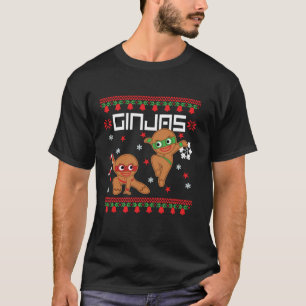 Ginjas Gingerbread Ninjas Funny Ugly Christmas Swe T-Shirt