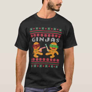 Ginjas Gingerbread Ninjas Funny Ugly Christmas Xma T-Shirt