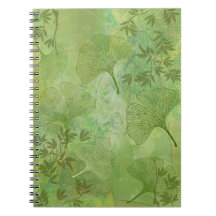 Ginkgo and Bamboo Leaves - Green Colours