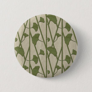 ginkgo biloba 6 cm round badge