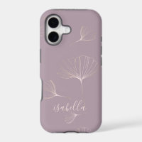 Ginkgo Biloba Botanical Rose Gold Personalised