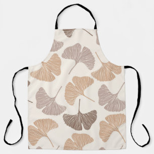Ginkgo biloba: dry seamless design. apron