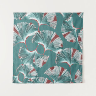 Ginkgo biloba leaf, tablecloth pattern. tapestry