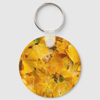 Ginkgo Biloba leaves Key Ring
