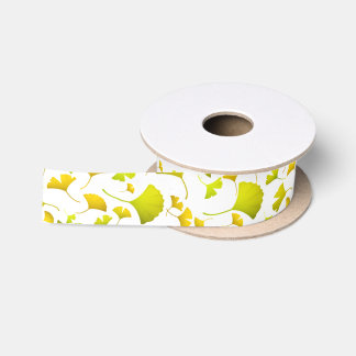 Ginkgo biloba leaves Ribbon Satin Ribbon