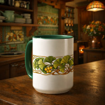 Ginkgo Biloba Retro Art Nouveau Frieze