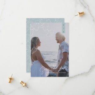 Ginkgo Biloba Whimsical Flat Save The Date Card