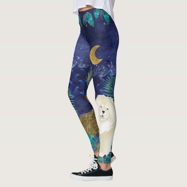 GINKGO cream chow celestial ocean leggings (Left)