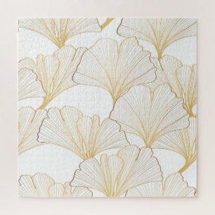 Ginkgo Gold: Luxurious Leaf Arrangement Jigsaw Puzzle