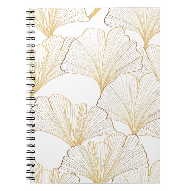 Ginkgo Gold: Luxurious Leaf Arrangement Notebook (Front)