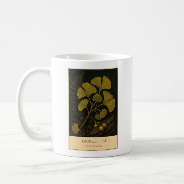 Ginkgo Leaf Coffee Mug (Left)