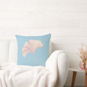 Ginkgo Leaf Customisable Background Colours Cushion