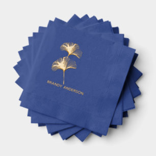 Ginkgo Leaf  Customisable  Foil Napkins