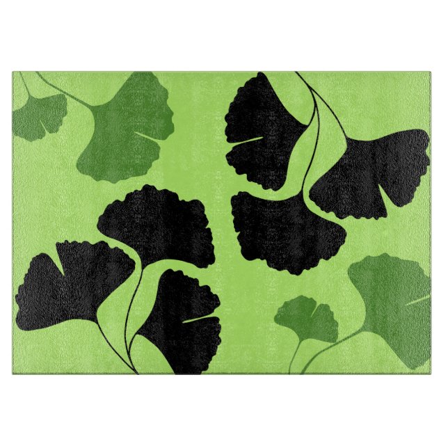 Ginkgo Leaf Glass Cutting Board  (Front)