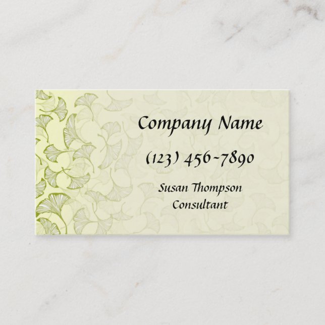 Ginkgo Leaves 2 Business Card (Front)