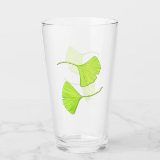 Ginkgo Leaves Botanical Art Glass