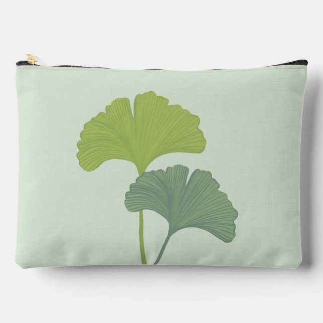 Ginkgo Leaves Customisable Background Colours  Accessory Pouch (Front)