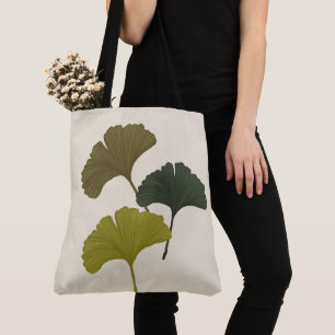 Ginkgo Leaves Customisable Background Colours Tote Bag
