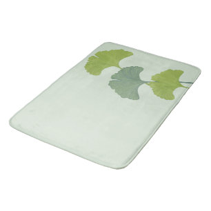 Ginkgo Leaves Customizable Background Colors  Bath Mat