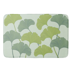 Ginkgo Leaves Customizable Background Colors Bath Mat