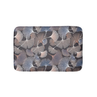 Ginkgo leaves: elegant natural pattern. bath mat