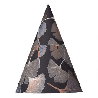 Ginkgo leaves: elegant natural pattern. party hat