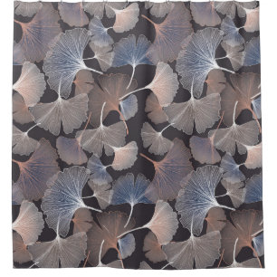 Ginkgo leaves: elegant natural pattern. shower curtain