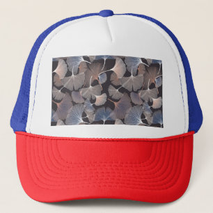 Ginkgo leaves: elegant natural pattern. trucker hat