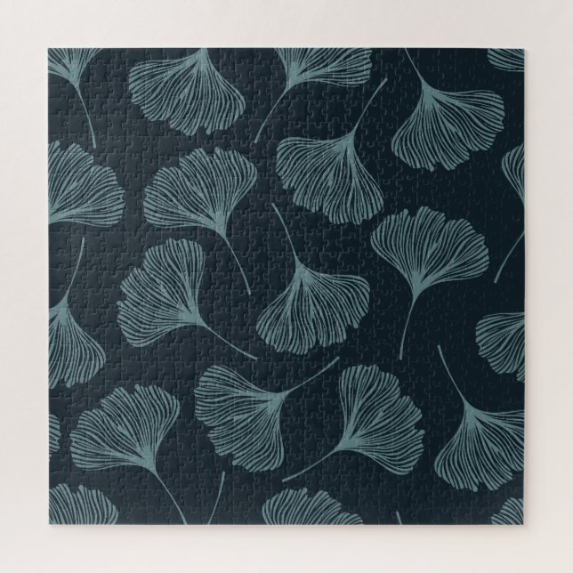 Ginkgo Leaves: Elegant Seamless Pattern. Jigsaw Puzzle (Vertical)
