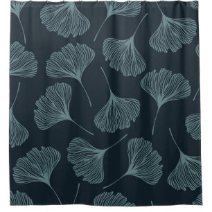Ginkgo Leaves: Elegant Seamless Pattern. Shower Curtain