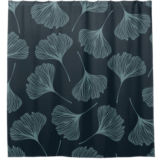 Ginkgo Leaves: Elegant Seamless Pattern. Shower Curtain (Front)