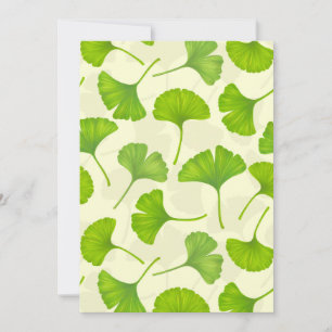 Ginkgo pattern on off white