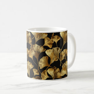 Ginkgo Seamless Leaf Pattern Coffee Mug