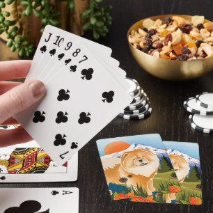 GINKGO the Chow by Mt. Hood  RED Playing Cards