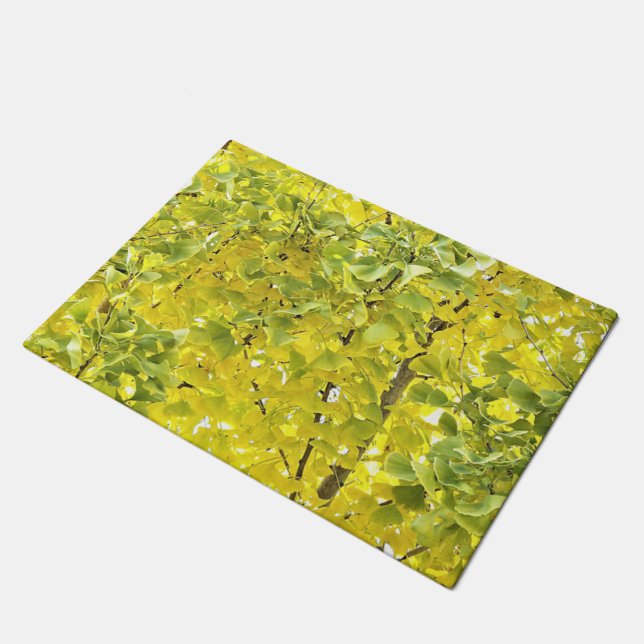 Ginko Autumn Leaves Doormat (Angled)