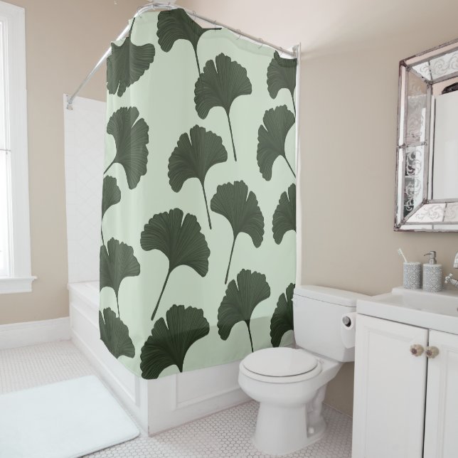 Ginko Bilbao Leaves  Shower Curtain (In Situ)