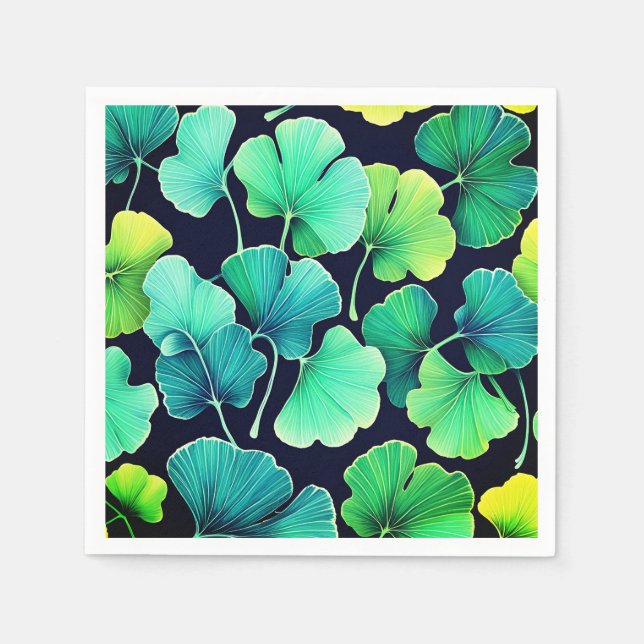 Ginko biloba leaves  napkin (Front)