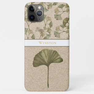 Ginko Pattern EDITABLE TEXT Case-Mate iPhone Case