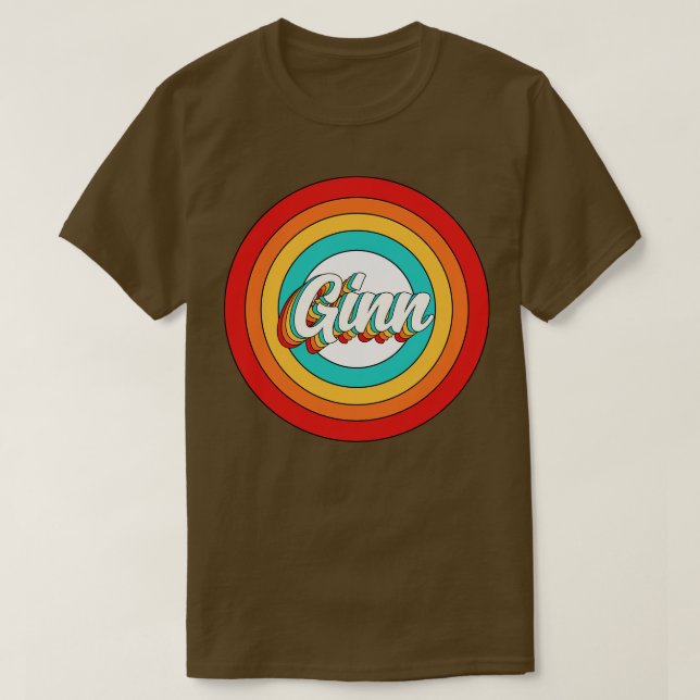 Ginn Name Shirt Vintage Ginn Circle (Design Front)