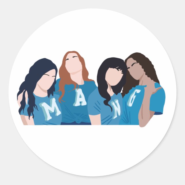 Ginny and georgia MANG girls minimalist Classic Round Sticker (Front)