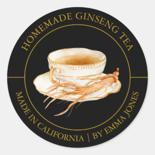 Ginseng Tea Modern label