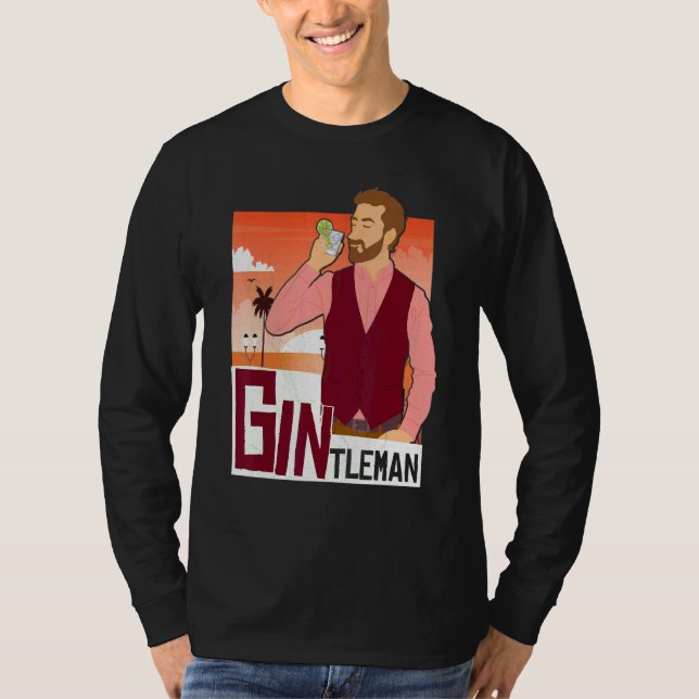 Gintleman Cocktail  Gentleman Party Theme Party T-Shirt (Front)