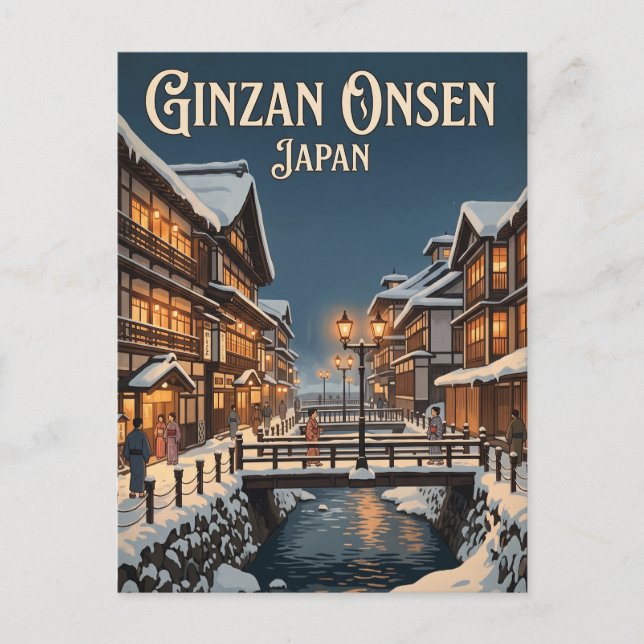 Ginzan Onsen Japan Postcard (Front)