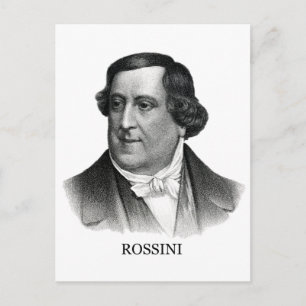 Gioachino Rossini, black Postcard