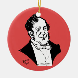 Gioachino Rossini Ceramic Tree Decoration