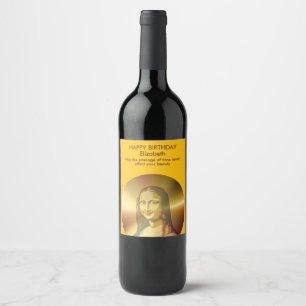 Gioconda Mona Lisa Leonardo Da Vinci Art Wine Label