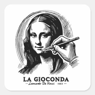 Gioconda Square Sticker